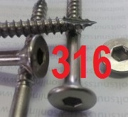 Stainless Steel Batten Screws 316 Marine Grade